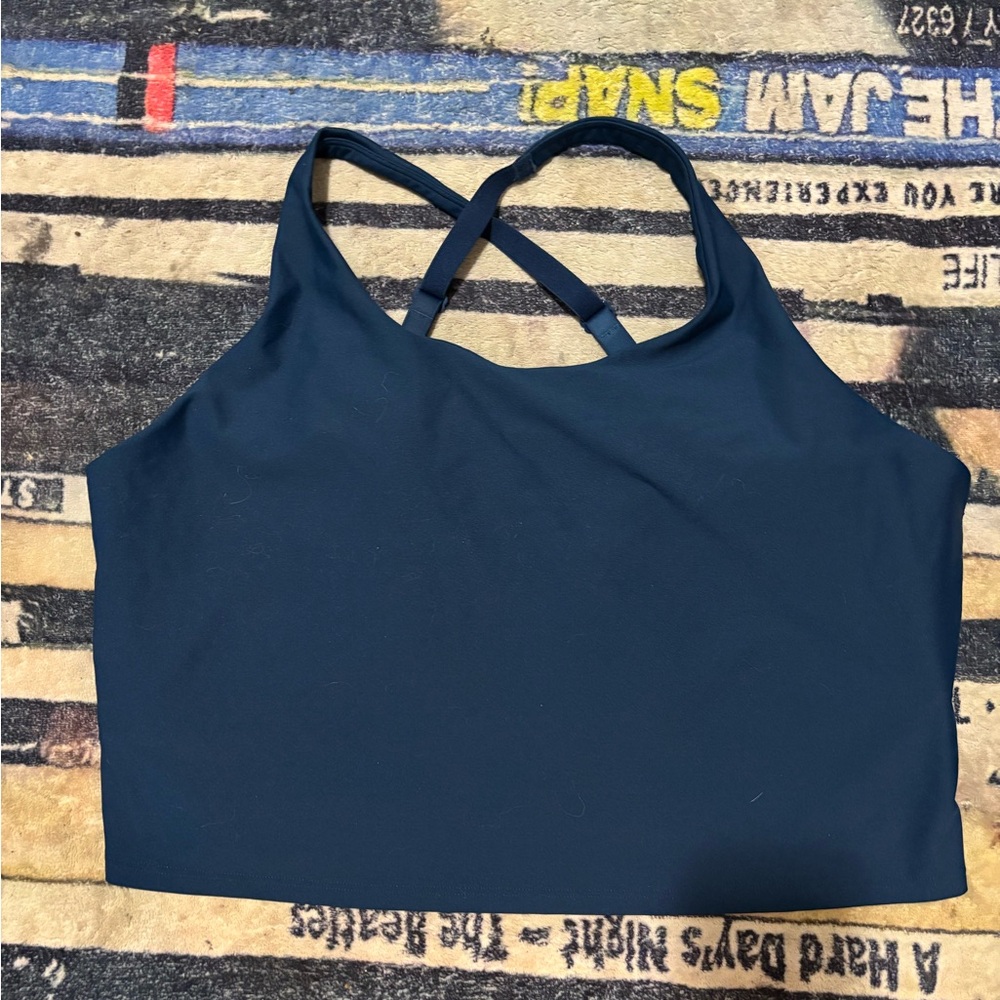 Old Navy Blue Racerback crop top sports bra xxl